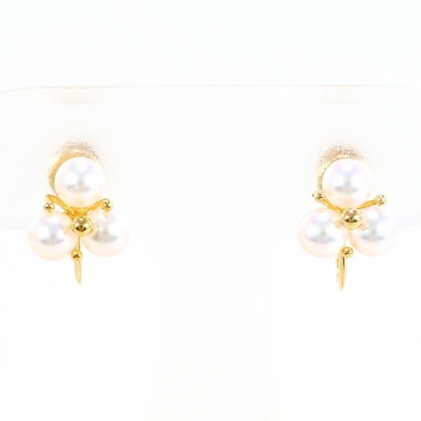 K18 18金 YG イエローゴールド イヤリング パール(真珠) ジュエリー 中古