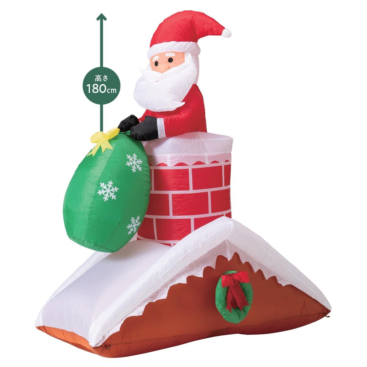 エントリーでポイント5倍！11月4日20:0011月11日1:59エアブロードール サンタルーフ 1台 エアープレイ エアブロー エアーバルーン エアバルーン 飾り 店舗 プレイ サンタクロース 冬