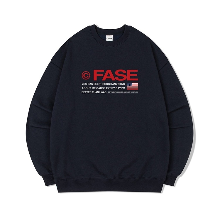 FLAG LOGO SWEATSHIRTS - NAVY