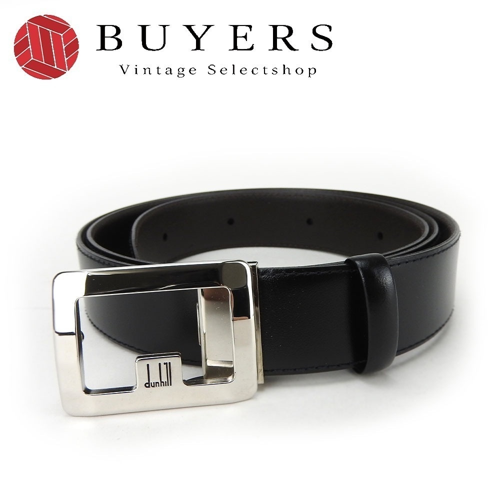 中古 ベルト 44/112 レザー ブラック シルバー金具 小物 メンズ 男性