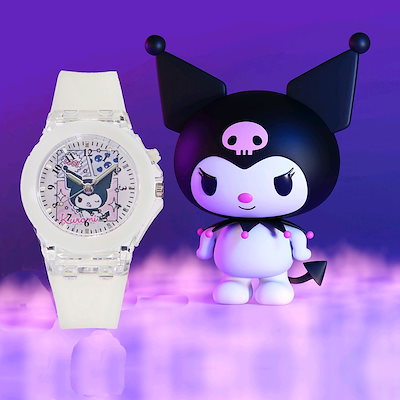 クロミちゃん アナログ パープル 腕時計 限定 海外 コラボ 新品・検品済・特典複数】⭐︎クロミ腕時計(デジタル×アナログ