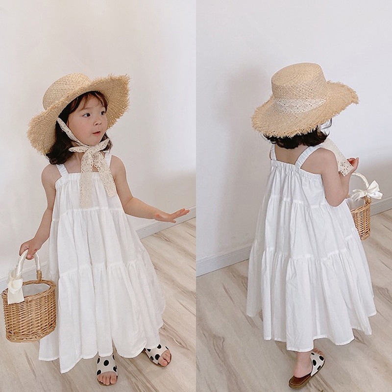 【1つ買うと10つ無料】夏の女の子のスリングガールズスカートビーチファッショナブルビーチスカートスーパードレス