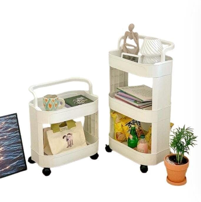 収納ミニマリズム二重ワゴン 三重ワゴン 四重ワゴン 収納ラック 取り外し可能 キャスター付 アームレスト付き 収納ラック 4,197円