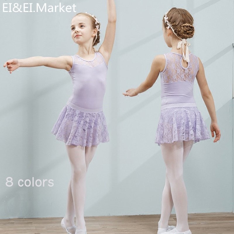 店長お勧め バレエ レオタード 2点セット キッズダンス衣装 ジュニア 子供用 演出服 スカート付き 4,655円