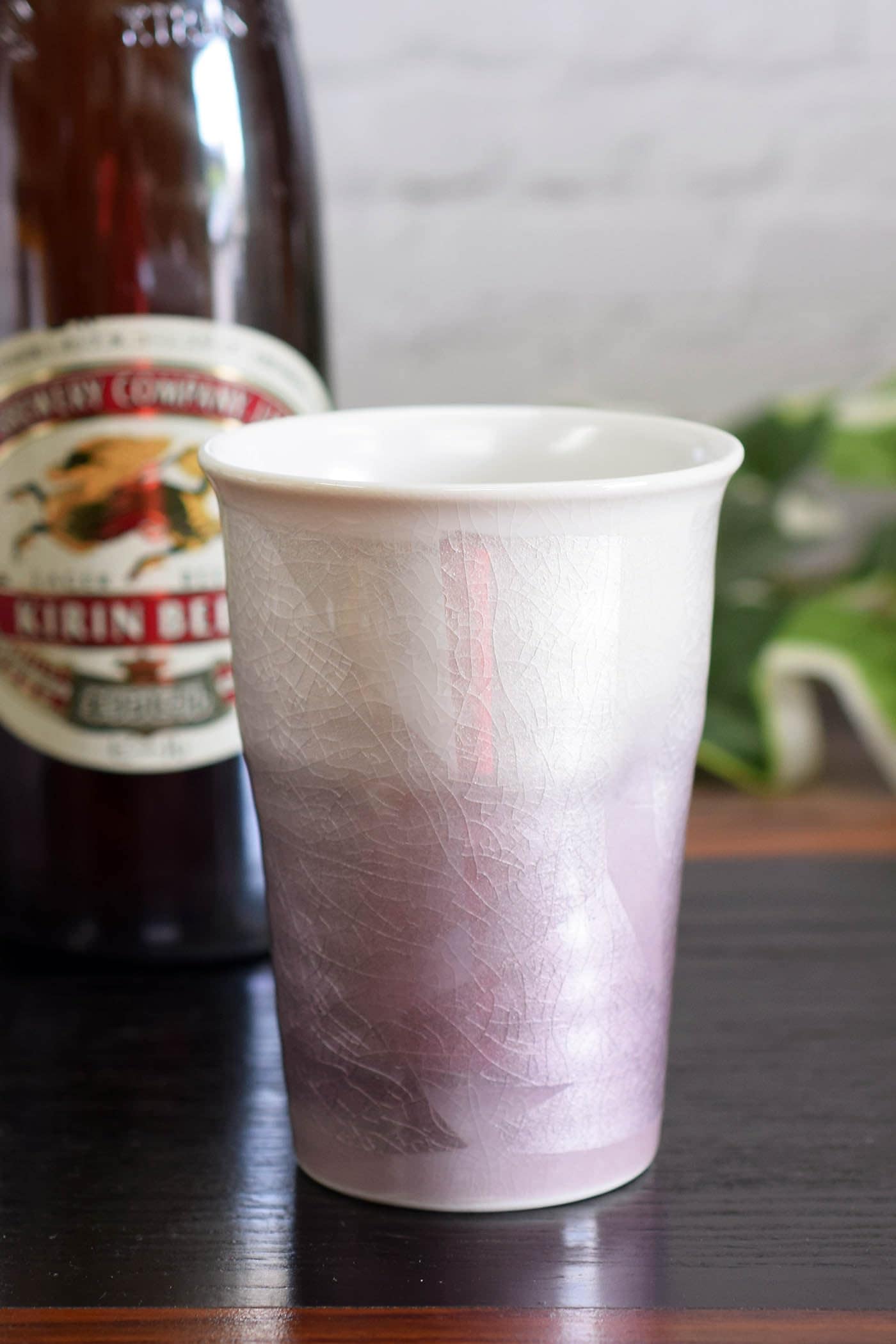 和座の蔵 おしゃれ カップ 九谷焼 陶器 ビールグラス 銀彩紫 酒器 高級 ブランド 食器 日本製 誕生日プレゼント 還暦祝い 古希祝い 喜寿祝い ギフト
