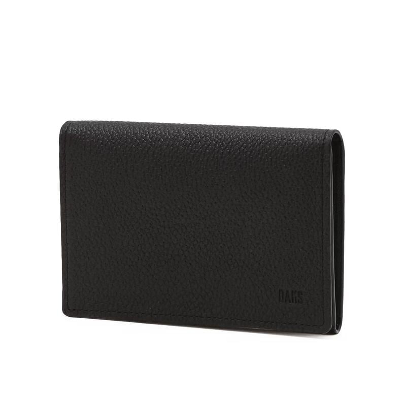 DBHO6F746BK [SLIM MAX][LUXO] ブラックエンボスロゴ牛革カード入れ