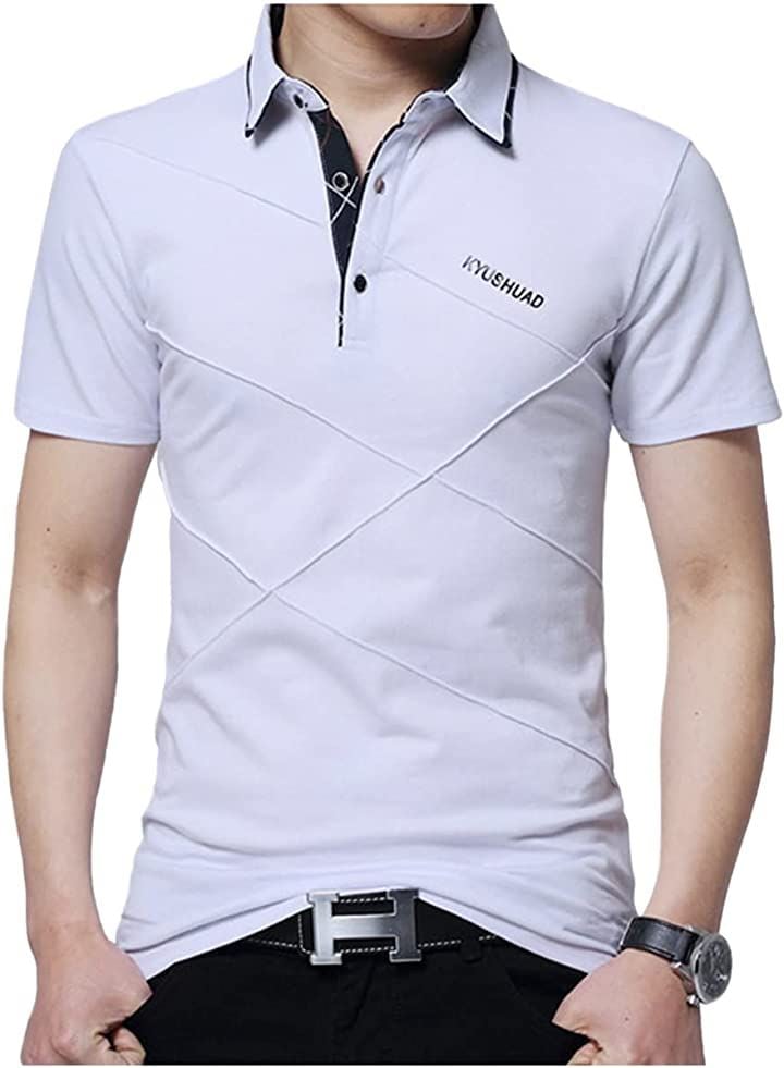 ポロシャツ メンズ 半袖シャツ トップス( ホワイト, M)