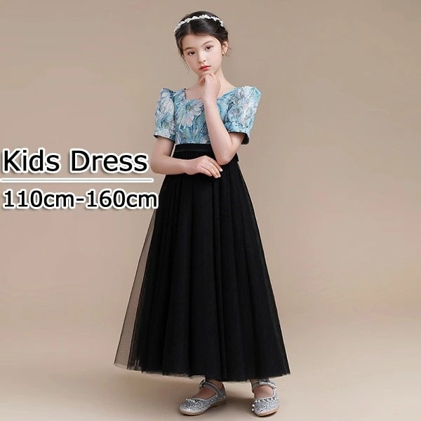【限定激安】ドレス 子供 ピアノ 発表会 ピアノ発表会 中学生 ワンピース 女の子 ロングドレス 結婚式 ジュニア ピアノ発表会ドレス コンクール 袖付き パーティードレス イブニングドレス ロング