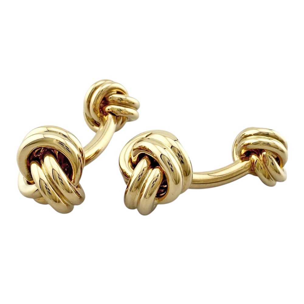 ティファニー ノット ツイスト カフス K14イエローゴールド TIFFANY&Co. 中古 美品