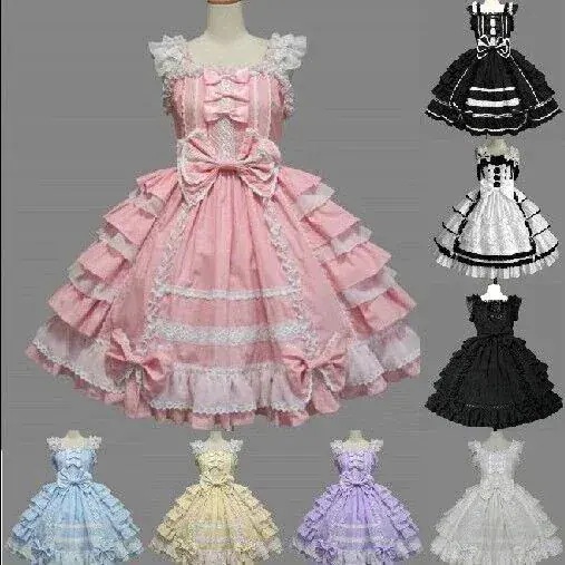 新品新作登場 可愛 クリスマスハロウ 新入荷 天使の愛ピンクシフォンプリンセススカート宮廷式ゴシックドレス超萌えメイド服日常脚魅せミニスカート