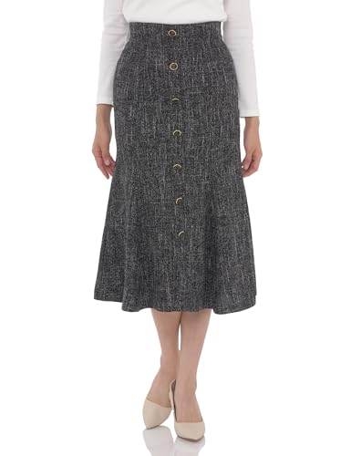 [ミッシュマッシュ] スカート 前ボタンマーメイドスカート レディース MM337215 ブラック