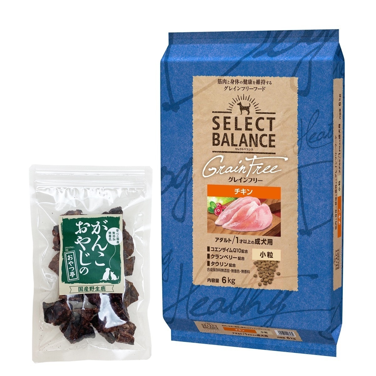 グレインフリー アダルト チキン 小粒 6kg【国産鹿ラング15g付き】