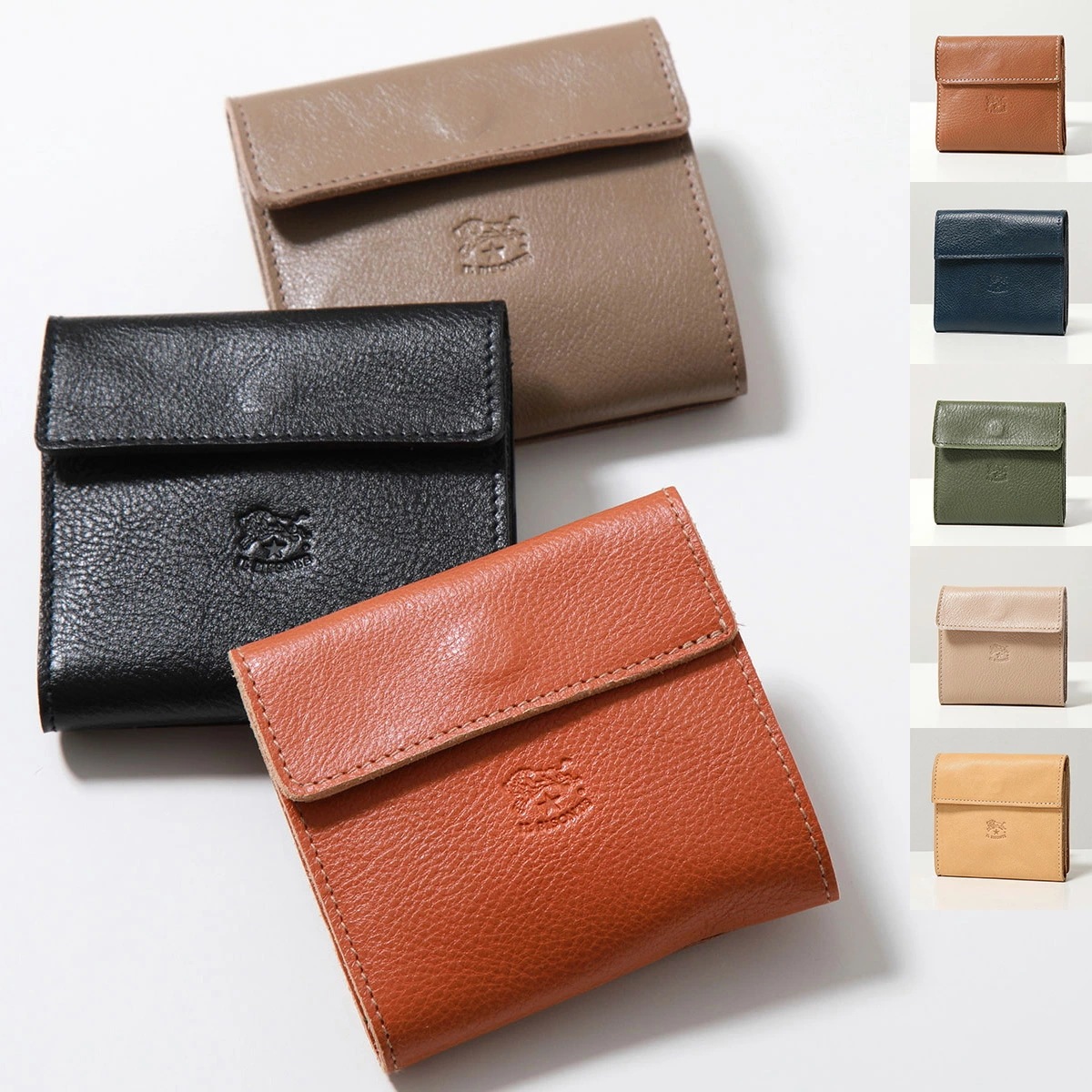 IL BISONTE イルビゾンテ 二つ折り財布 SMW022 PV0001 PV0005 メンズ レザー スモール ミニ財布 小銭入れあり カラー8色