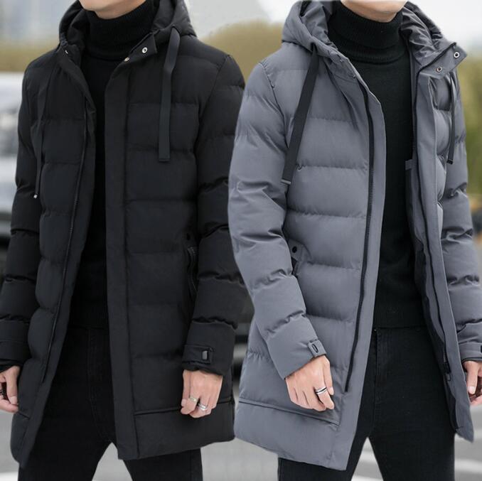【】ビジネスコート 韓国風 中綿コート メンズ ダウンジャケット メンズコート ダウンコート 通勤 通学 大きいサイズ ロングコート 防寒服 男性用 フード付き アウター 中綿ジャケット お出