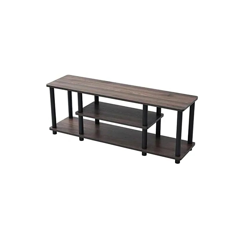 【即納】山善 テレビ台 幅111.5奥行30高さ41.5cm 42型対応 収納棚 組立かんたん 工具不要 コロンビアウォルナット/ブラック YWTV-1130CWLBK 5,667円