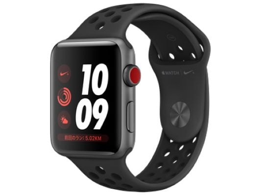 Apple Watch N ike+ Series 3 GPS+Cellularモデル 42mm MTH42J/A [アンスラサイト/ブラックN ikeスポーツバンド] 即納OK