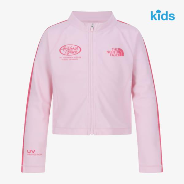ガールズサーフラッシュガードジップアップ NJ5JS30U CANDY PINK