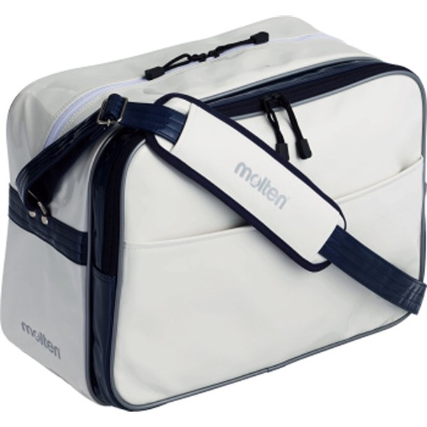 エナメルバッグ L シロネイビー サッカーバッグ (km0074wn)