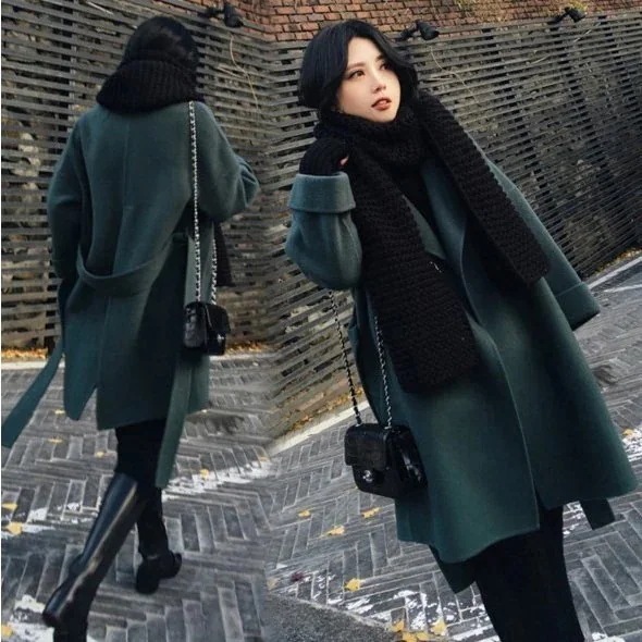 ロングコートコートロング丈レディース秋冬ラシャトップスアウターマキシ着痩せお洒落上品大人30体型カバー通勤大きいサイズOL