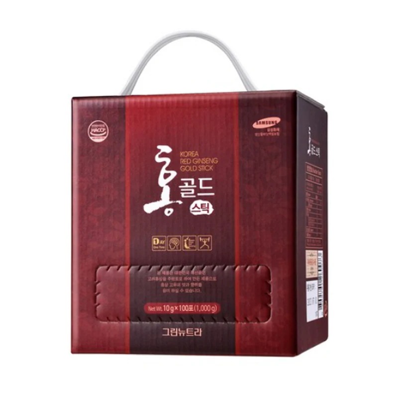 【ホンゴールド】6年根エキス 紅参スティック 紅参精 10ml 100個 / 両親へのプレゼント/ 健康管理 / 気力回復