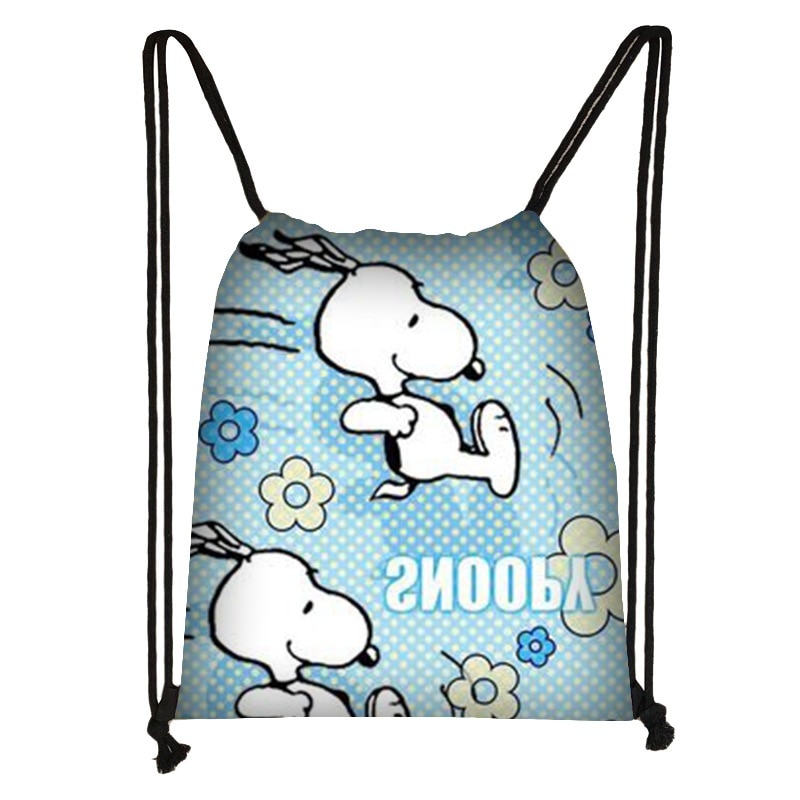 2024 スヌーピー ハンドバッグ 大容量 ポリエステル 巾着ポケット 子供漫画 環境に優しいバッグ 巾着袋 防水