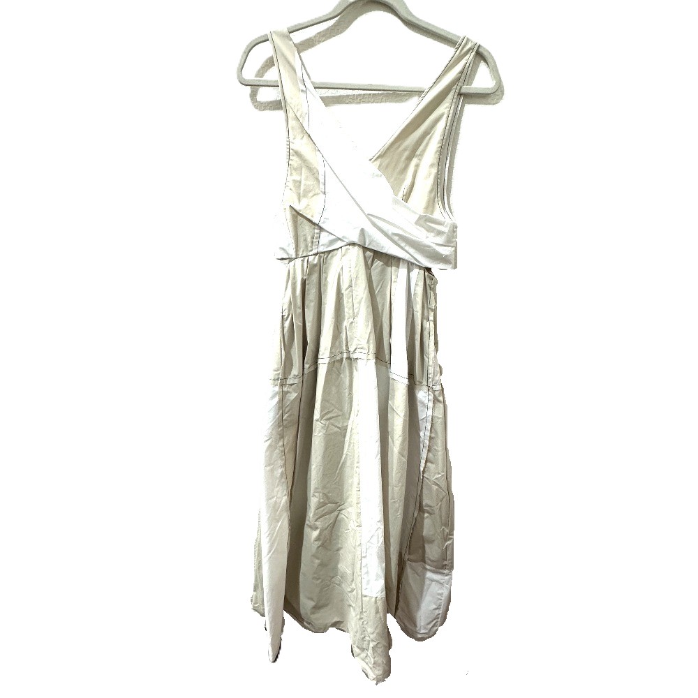 IRENE アイレネ ワンピース 23S85004 カラーブロックマキシドレス アパレル コットン グレー