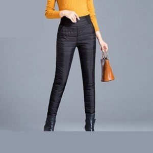ダウンパンツ レディース ジョガーパンツ テーパードパンツ ボア付き 裏起毛 厚手 防寒 あったか