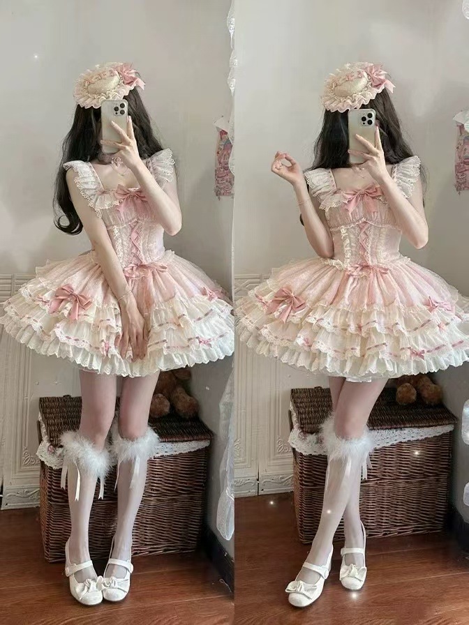 リトルフーディ ロリータ ケーキドレス バレエ風 キュートスタイル 大人セレモニー プリンセスドレス デイリースイートドレス