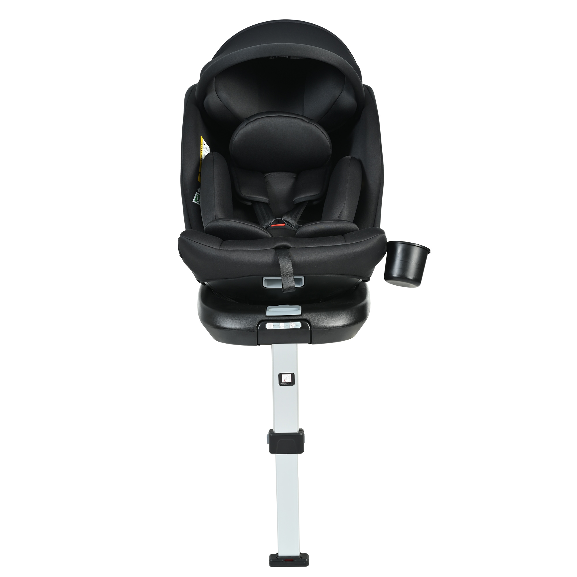 【サポートレッグ】チャイルドシート 新生児 ISOFIX 0歳～12歳 360度回転式 40～150cm ジュニアシート 調節可能 洗える キャノピー付き ベビーシート ドリンクホルダー付き 出産祝G