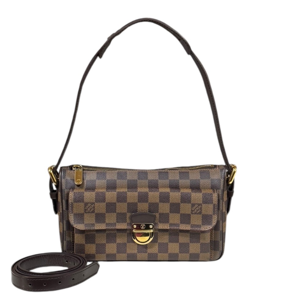 ルイヴィトン ラヴェッロGM ダミエ ショルダーバッグ ダミエキャンバス N60006 ブラウン LOUIS VUITTON 中古