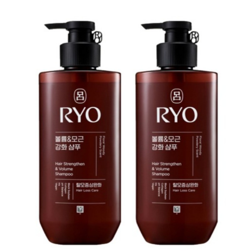 【480ml×2本】リョ(呂) 黒雲 ボリューム&根元ケア 脱毛症状緩和シャンプー ウッディムスクの香り