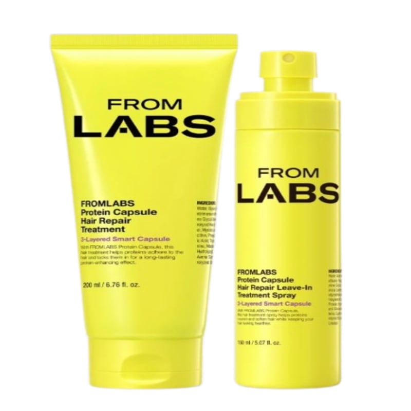 [プロムラップス]たんぱく質 ダブル吸着トリートメント200ml ノーウォッシュトリートメントスプレー 150ml ダメージヘア復元セット