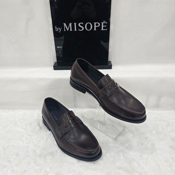 By 男性クラシックペニーローファー 122HT219DY003 MBROWN 3 JJ