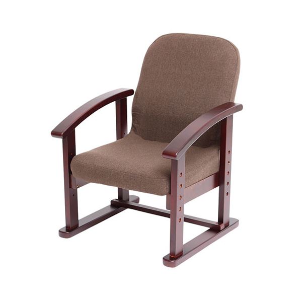 谷村実業 立ち座りらくらく座椅子 ハイタイプ リクライニング ブラウン TAN-101H-BR