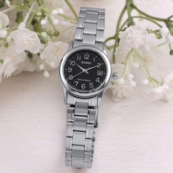 LTP-V002D-1B デイリーシンプルアナログ正装 レディース メタル時計 d