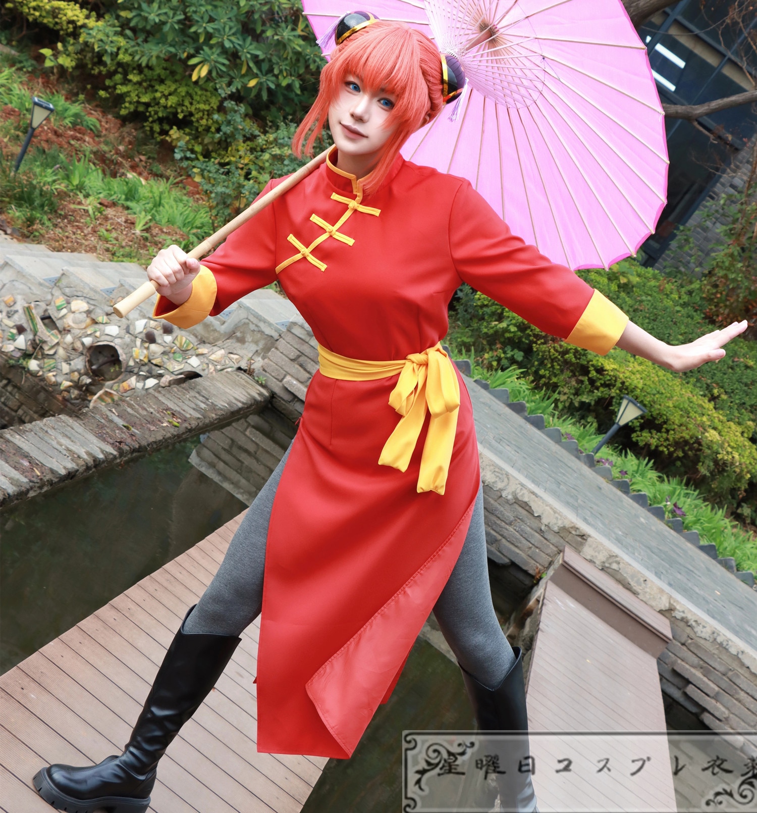 在庫品 銀魂 風 ぎんたま 烙陽決戦篇 神楽 コスプレ衣装 コスチューム