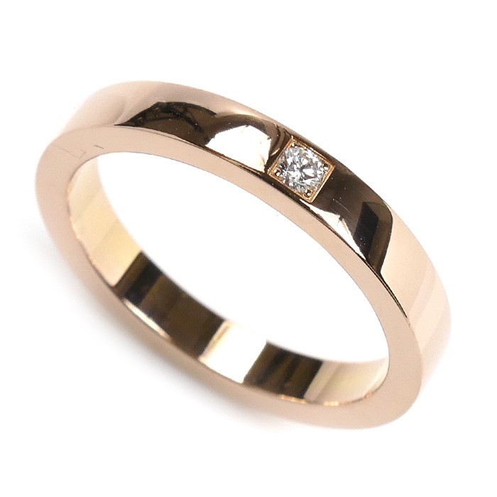 BVLGARI ブルガリ K18PG ピンクゴールド マリーミー 1P ダイヤ リング・指輪 12.5号 4.7g レディース 中古