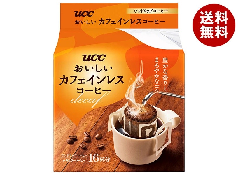 UCC おいしいカフェインレスコーヒー ワンドリップコーヒー (7g*16P)*12(6*2)袋入*(2ケース)