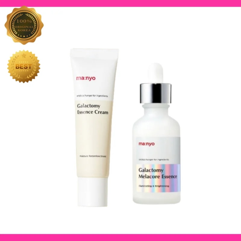 [メガ割 セット] 魔女工場 manyo factory ガラクナイアシン エッセンス クリーム 50ml ＆ メラコア エッセンス 50ml 集中ケアセット 透明感 ツヤ肌 浸透 ガラクトミセス 韓