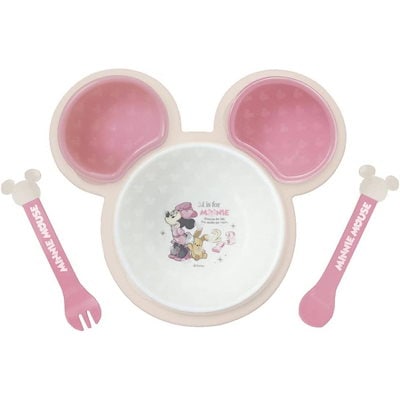 他サイト： 錦化成 ミニーマウス 片手で持てる 離乳食パレット 26×5.5×18cm ピンク ディズニー ベビー 食器 かわいい ミニーの商品画像