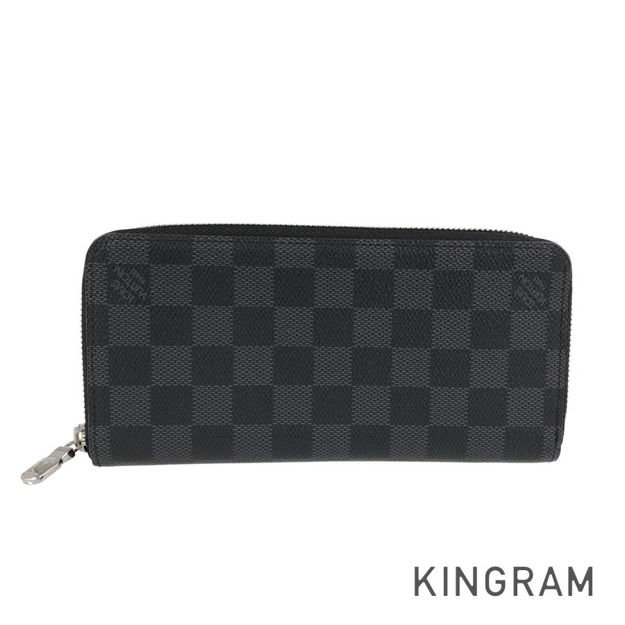 ダミエ グラフィット ジッピーウォレット ヴェルティカル N63095 長財布 ラウンドファスナー kkd【中古】