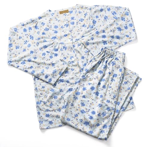 trust map 介護 パジャマ 通年用 レディース セミオープン 寝たきり 術後 入院 点滴中 のお着替えサポート カラー選べるタイプ (サ