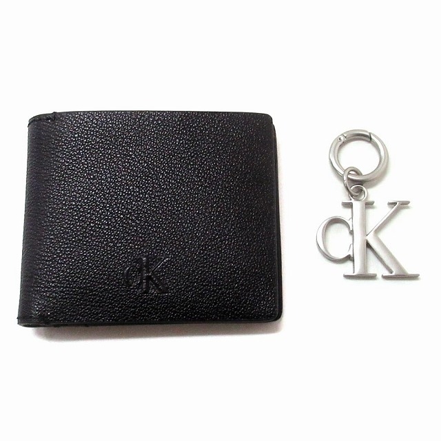 Calvin Klein カルバンクライン アウトレット Calvin Klein Jeans カルバン・クライン・ジーンズ 二つ折り財布 キーリング セット 4G1002G 001