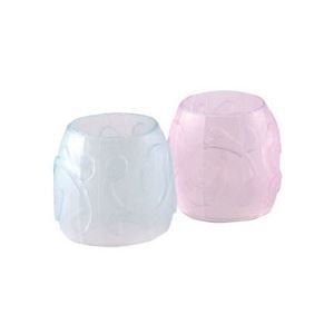 （まとめ） TANOSEE カラー指サック S ピンク3個ブルー2個 1セット（10パック） 4セット