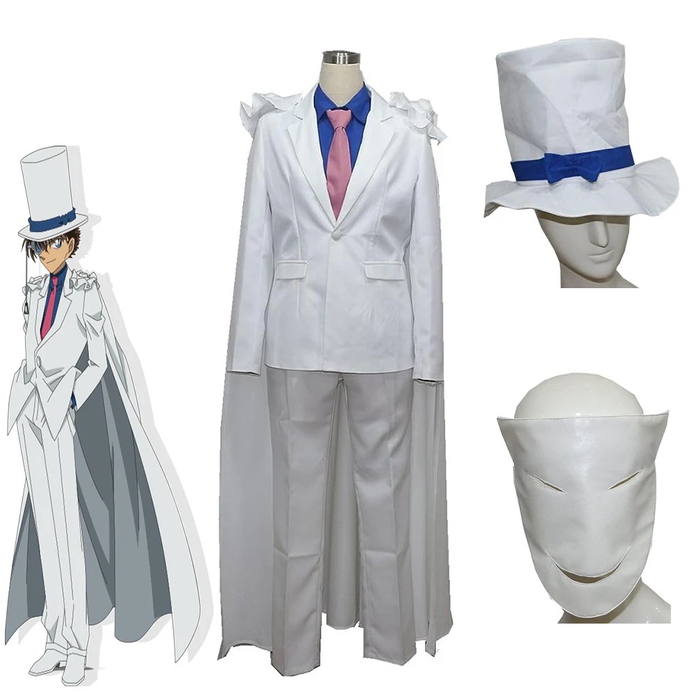 怪盗キッド キッド 衣装＋帽子＋お面 コスプレ衣装 大人 ドレス ワンピース ハロウィン 衣装 コスプレ クリスマス 文化祭 学園祭 仮装