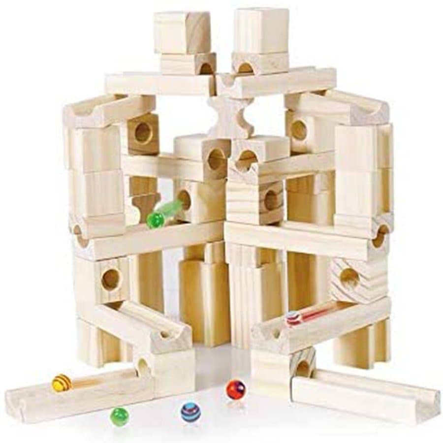 スロープ 木製 ビー玉転がし おもちゃ 積み木 ピタゴラスイッチ 立体パズル 誕生 つみき 知育玩具