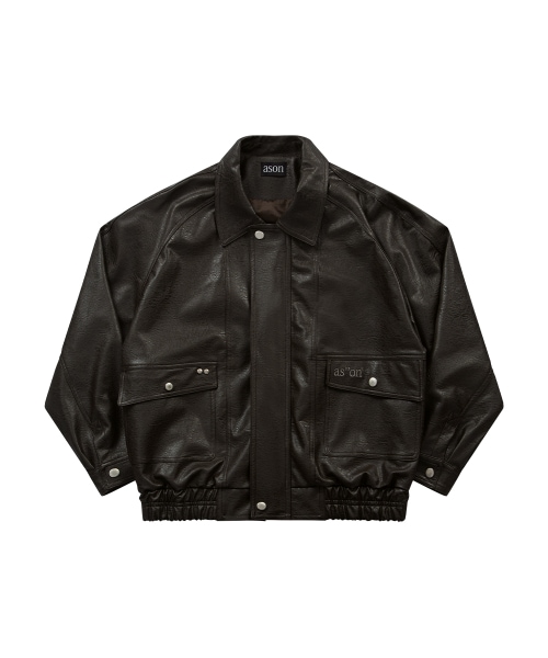 【AS"ON】 RILT LEATHER JACKET / BROWN 正規品