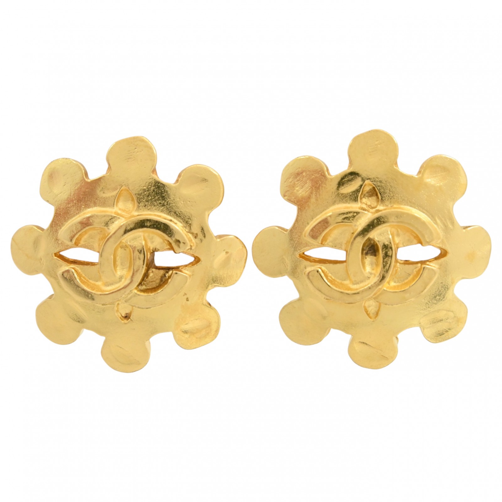 シャネル ココマーク フラワー ゴールド イヤリング Aランク ch9932ng