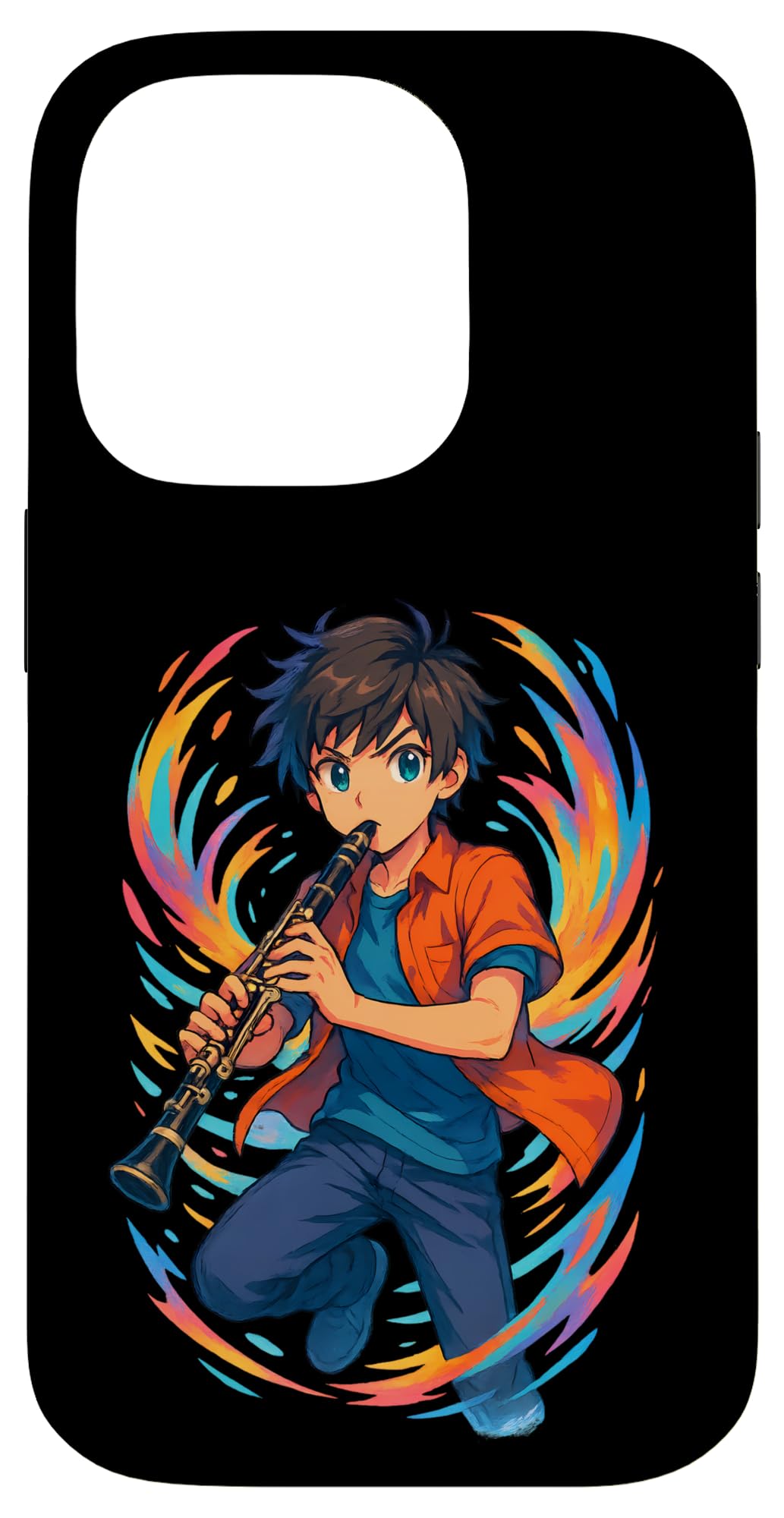 クラリネット アニメ 楽器 スマホケース iPhone 14 Pro 用