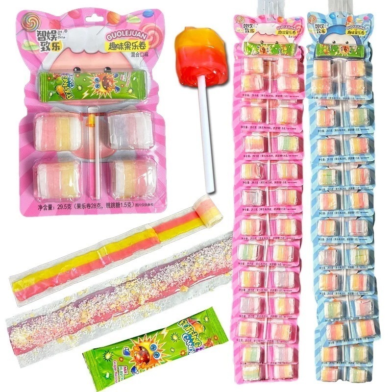 美味しくて楽しい子供のミックスフルーツ風味のキャンディースナックジュースロールチュアンチュアングミー 誕生日プレゼント 子供の贈り物 誕生日プレゼント 子供の贈り物